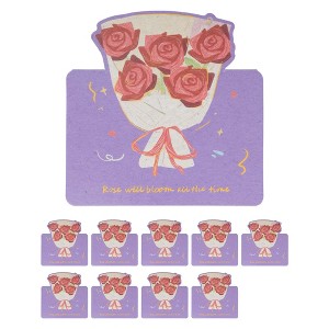 Unique Bargains Greeting Cards Floral Pattern for All Occasions 10 Pcs - 1 of 4