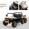 Jojoka 24V 4WD 6-Wheel Ride-on Dump Truck, 2-Seater Electric UTV with Remote Control, Dump Bed & Shovel, Music, LED Lights - 2 of 4