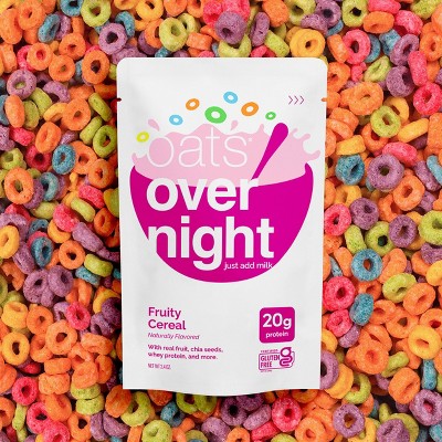 Oats Overnight Fruity Cereal Breakfast Shake Pouch - 2.4oz