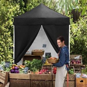 EAGLE PEAK 5x5 FT Pop up Canopy Instant Portable Tent with 4-Side Wall Panels - 1 of 4