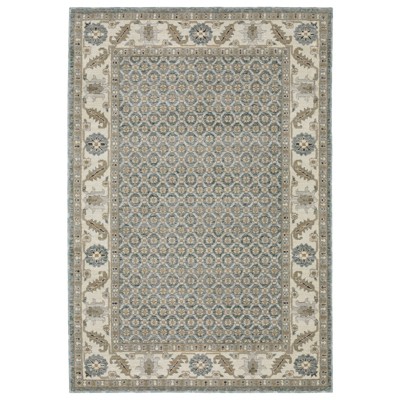 Oriental Weavers Andorra 2429A Blue/ Ivory Indoor Area Rug - 5'3" x 7'3"