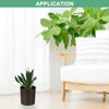 Unique Bargains Plastic Lightweight Modern Design Plant Pot Round 2 Pcs - 4 of 4