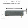 Upholstered Storage Bench Green Chenille Fabric Rectangle Ottoman Entryway Bench,Bed End Stool For Hallway Living Room Bedroom-Cuddlewood - 4 of 4