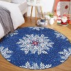TackView Christmas Snowflake Area Rug Rug Washable Non Slip,Christmas Rugs for Living Room, Low Pile Throw Rug Carpet - 2 of 4