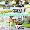 Costway 12V Kids Ride On Car w/Remote Control 4 Wheels Suspension 3 Speeds LED Headlight White/Black/Pink/White - 4 of 4