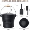 attop Metal Bucket Includes Hand Broom and Gloves - 2 of 4