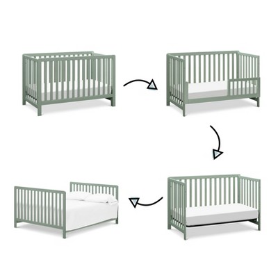 Light Sage 4-in-1 Convertible Crib with Clean Lines