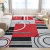 Modern Geometric Area Rug for Living Room Bedroom, Washable Soft Non Slip Large Dining Room Carpet with Circle Print - 2 of 4