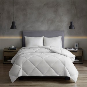 Oversized Down Alternative Comforter Year-Round Temperature Regulating Microfiber, Diamond Quilted - 1 of 4