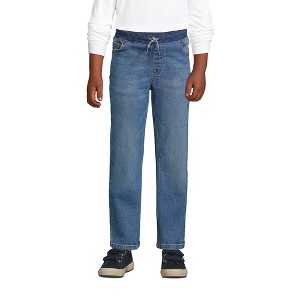 Lands' End Kids Iron Knee Stretch Pull On Jeans - 1 of 4
