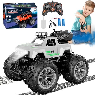 INFURNIC Toy Vehicles Bigfoot Stunt Car Racing Toy Extreme Action Fun for Kids Outdoor Play, Silver, 5.85"*5.46"*8.19"