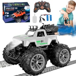 INFURNIC Toy Vehicles Bigfoot Stunt Car Racing Toy Extreme Action Fun for Kids Outdoor Play, Silver, 5.85"*5.46"*8.19" - 1 of 4