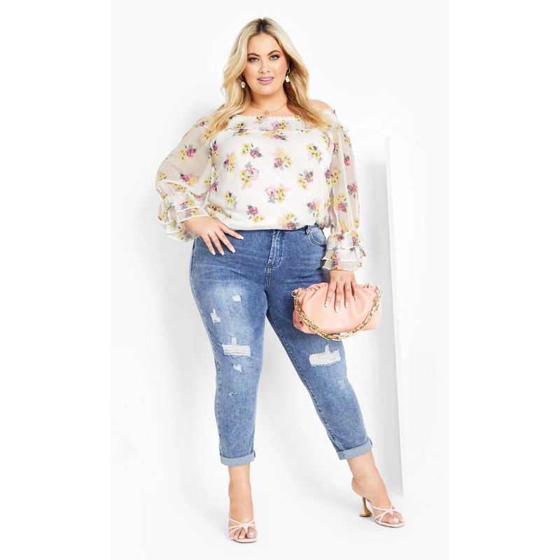 Women's Plus Size Anais Top - ivory | CITY CHIC, 2 of 10