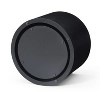 Black Round Coffee Table Set of 2, MDF Nesting Coffee Tables with Veneer. - 3 of 4