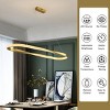 BAOURE Gold Modern Led Chandelier with Remote Dimmable,39 Inch Large Modern Led Pendant Light,Led Ring Chandelier Kitchen Island Lighting - 4 of 4