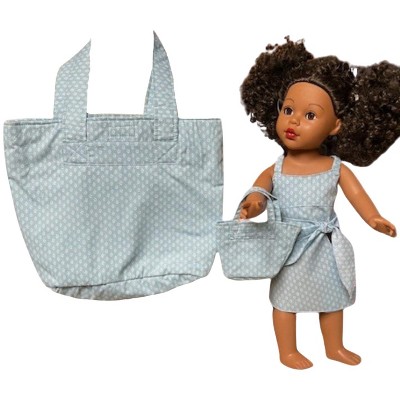 Doll Clothes Superstore Handmade Summer Outfit for 18 Inch Girl Dolls with Matching Childs Tote