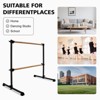 NAYSAYE 4FT Ballet Barre Solid Wood Freestanding Adjustable Double Bar for Home Dance Practice, Black, 48"*30"*46" - 3 of 4