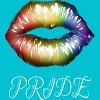 Adult Design By Humans Artistic Pride Rainbow Lips By DaniSpolez T-Shirt - 2 of 2