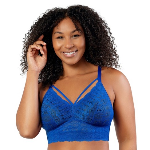 Parfait Women's Mia Lace Wire-free Lace Bralette Sapphire - 30j : Target