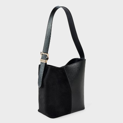 Shoulder Bucket Bag - A New Day Black product image view 3