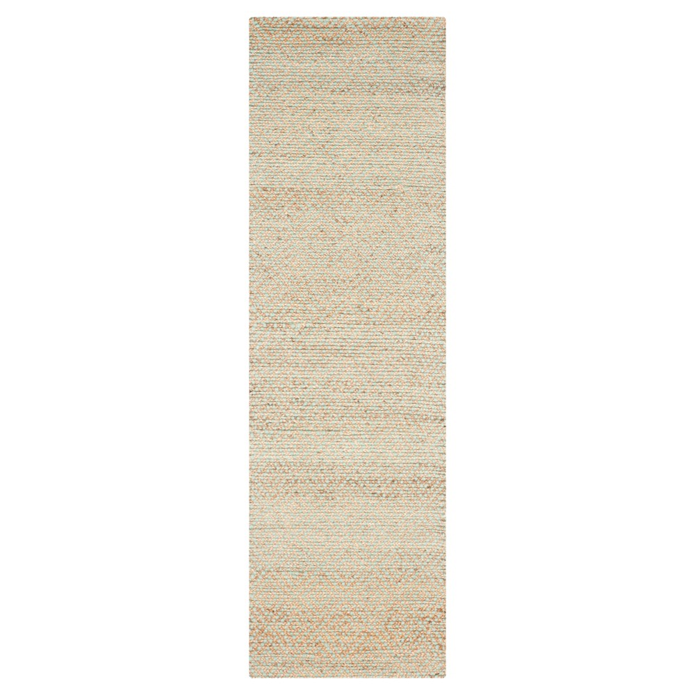 Natasha Natural Fiber Runner - Natural/Green (2'6inx6') - Safavieh