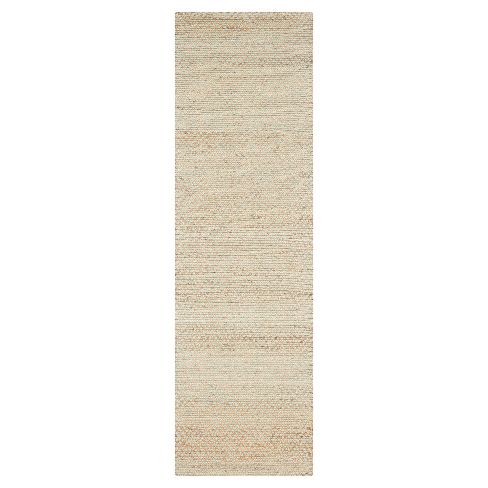 Natasha Natural Fiber Runner - Natural/Green (2'6inx6') - Safavieh