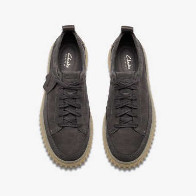 Clarks Mens Torhill Lace Dark Grey Nubuck Shoes 7.5 Medium — фото 8