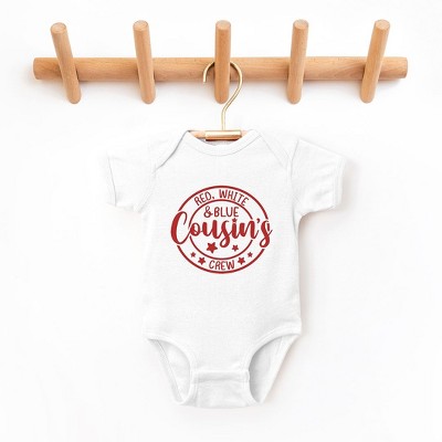 The Juniper Shop Red White And Blue Cousin's Crew Baby Bodysuit