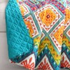 50"x60" Boho Chevron Reversible Cotton Throw Blanket Turquoise - Lush Décor: Machine Washable, Plain Weave - 3 of 4