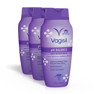 Vagisil pH Balanced Daily Intimate Feminine Wash for Women - 3ct