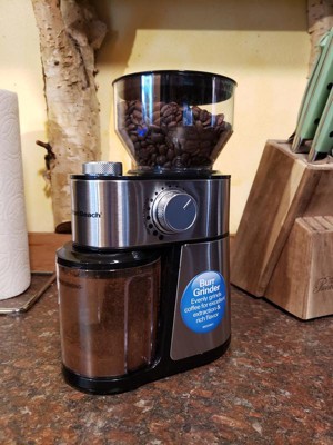 Hamilton Beach Electric Burr Coffee Grinder with Large 16oz Hopper & 18  Settings For 2-14 Cups, Stainless Steel (80385)