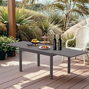 Christopher Knight Home Jocelyn Modern Outdoor Aluminum Extendable Dining Table - 1 of 4
