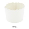 Unique Bargains Small Disposable Baking Cups Wood Pulp Paper PE Coating White 2.36"x1.77" 50 Pcs - 4 of 4