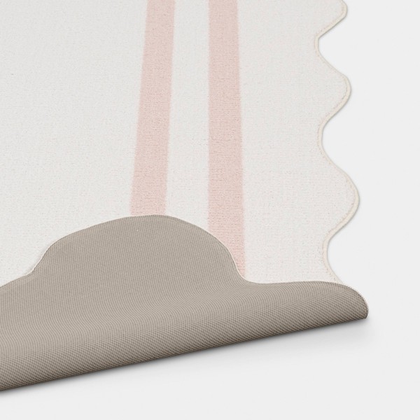 Alfombra de Dormitorio de 5x7 Pies con Doble Borde y Borde Festoneado Rosa/Marfil - Threshold™ 4