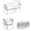 4-Piece PE Rattan Patio Seating Set with Acacia Wood Table Top, Outdoor Patio Conversation Set - Maison Boucle - 4 of 4
