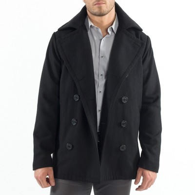 Мужские куртки Alpine Swiss Mason Mens Wool Blend Pea Coat Classic Double Breasted Winter Coat Warm Peacoat Jacket Professional Overcoat — фото 5