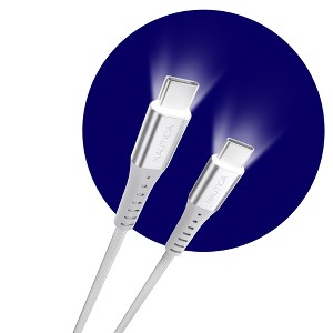 Nautica CB510 USB-C to USB-C Cable with LED Light – 65W Power Delivery, Fast Charging, Data Transfer, Compatible with Apple, Samsung, Google, and More - 1 of 4