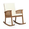NicBex Rocking Chair with Padded Cushion Accent Chair Glider Rocker Chair with Armrest for Bedroom, Living Room, Brown - 3 of 4