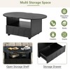 NicBex 39.37 Inch Cloud Shape Coffee Table with 2 Brake Wheels and Drawer for Living Room,Bedroom - 4 of 4