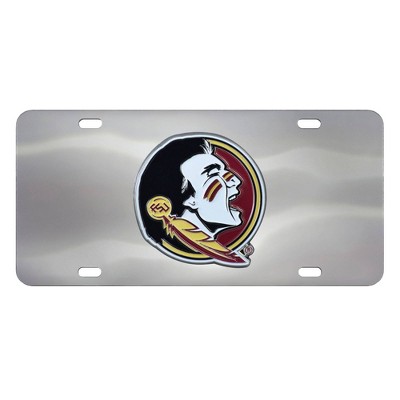 NCAA Florida State Seminoles University Stainless Steel Metal License Plate