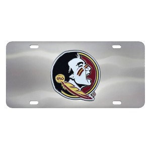 NCAA Florida State Seminoles University Stainless Steel Metal License Plate - 1 of 4