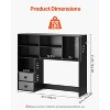 VEVOR Desktop Bookshelf, 3-Tier Desktop Storage Organizer, 37" x 10" x 31.1" Office Storage Rack Wood Display Shelf, Desktop Bookshelf Hutch, Black - 4 of 4