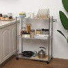 COZONY Kitchen Utility Cart, Steel Rolling Cart with Wheels Adjustable Storage Rack for Kitchen Restaurant - 2 of 4