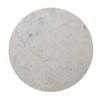Storied Home Modern Mango Wood Accent Table with Marble Top White/Natural: Elegant Round Design, 16" High - 2 of 4