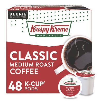 Krispy Kreme Doughnuts Classic Coffee K-Cups, Medium Roast, 0.33 oz, 48/Box