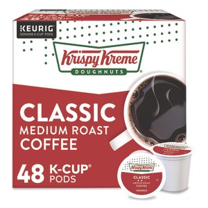Krispy Kreme Doughnuts Classic Coffee K-Cups, Medium Roast, 0.33 oz, 48/Box - 1 of 1