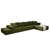 Modern Upholstered Sectional Sofa Couch Set, Modular 132" L-Shaped Sectional Living Room Sofa Set with 6 Cushions - 4 of 4