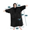 PAVILIA Wearable Blanket Hoodie Adults, Faux Shearling Cozy Oversized Hooded Sweatshirt, Warm Fleece Two Pockets - 4 of 4