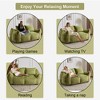 75.2” Modern Fluffy 2-Seater Bean Bag Sofa Couch, Oversized Cozy Loveseat Chase Lounge Chair with 2 Pillows for Living Room Bedroom - 3 of 4