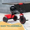 AENKYO Toddler Tricycle for Ages 2-5 - Adjustable Seat Kids Trike for Children with Safety Belt, Storage Basket, Balance Bike for Boys & Girls - 4 of 4